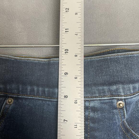 Spanx Jeans Womens Small Blue Distressed Skinny Stretch Pull On Denim Casual - Picture 11 of 12